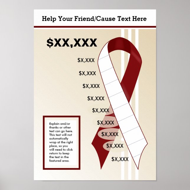 Burgundy-menyfliksdiagram Poster (Framsidan)