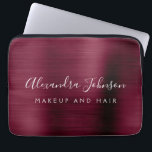 Burgundy Metallic - Monogram Business Professionel Laptop Fodral<br><div class="desc">Modern Burgundy Faux-reklamannonsering i Fodral,  Monogram för befordrande bärbara Eleganter eller Sleeve Promotional (promo). Den här affärsdatorn för professionell i klass fodral kan anpassas så att den omfattar ditt monogrammade yrke eller befattning för namn och jobb.</div>