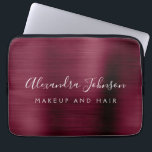 Burgundy Metallic - Monogram Business Professionel Laptop Fodral<br><div class="desc">Modern Burgundy Faux-reklamannonsering i Fodral,  Monogram för befordrande bärbara Eleganter eller Sleeve Promotional (promo). Den här affärsdatorn för professionell i klass fodral kan anpassas så att den omfattar ditt monogrammade yrke eller befattning för namn och jobb.</div>