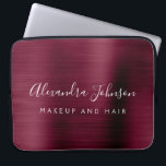 Burgundy Metallic - Monogram Business Professionel Laptop Fodral<br><div class="desc">Modern Burgundy Faux-reklamannonsering i Fodral,  Monogram för befordrande bärbara Eleganter eller Sleeve Promotional (promo). Den här affärsdatorn för professionell i klass fodral kan anpassas så att den omfattar ditt monogrammade yrke eller befattning för namn och jobb.</div>