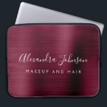 Burgundy Metallic - Monogram Business Professionel Laptop Fodral<br><div class="desc">Modern Burgundy Faux-reklamannonsering i Fodral,  Monogram för befordrande bärbara Eleganter eller Sleeve Promotional (promo). Den här affärsdatorn för professionell i klass fodral kan anpassas så att den omfattar ditt monogrammade yrke eller befattning för namn och jobb.</div>