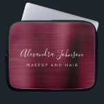 Burgundy Metallic - Monogram Business Professionel Laptop Fodral<br><div class="desc">Modern Burgundy Faux-reklamannonsering i Fodral,  Monogram för befordrande bärbara Eleganter eller Sleeve Promotional (promo). Den här affärsdatorn för professionell i klass fodral kan anpassas så att den omfattar ditt monogrammade yrke eller befattning för namn och jobb.</div>