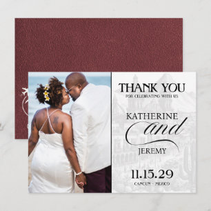 Burgundy Mexico Passport Tack Kort