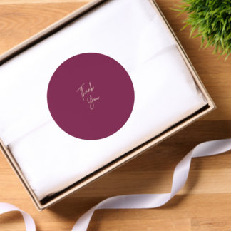 Burgundy Minimalist Tack Runt Klistermärke