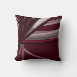 Burgundy Modern Abstrakt - menyfliksdesign Kudde