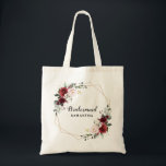 Burgundy  Modern Geometric Bridesmaid-gåva Tygkasse<br><div class="desc">Elegant och modern romantisk geometrisk blommigt med vattenfärg Bridesmaid gift Tote Bag har en bukett av burgundy/marsala ,   rosa,  Lila,  persikofärgad ro med motsvarande lövning. Perfekt för fall/midsommar bröllop. Hitta fler matchande utformningar och variationer från min "blissweddingpaperie"-butik. Och kontakta mig gärna för ytterligare anpassning eller matchning av objekt</div>