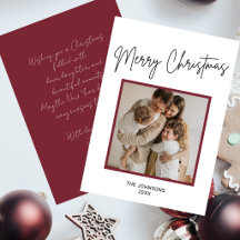 Burgundy Modern Handskriven God Jul Foto
