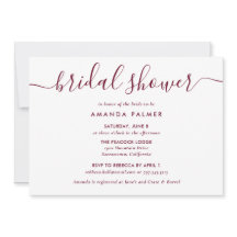 Burgundy Modern Script Möhippa