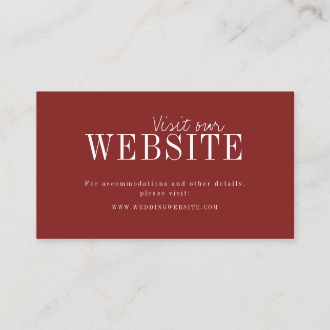 Burgundy modern typography-webbplats Infoga kort (Framsida)