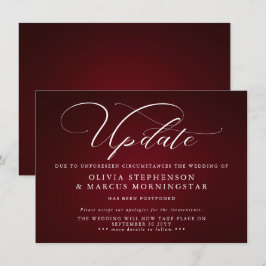 Burgundy  - Modernt uppskjutet evenemangsutskick Inbjudningar