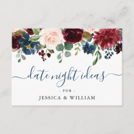 Burgundy Möhippa Datum Nattjidkort Rådkort