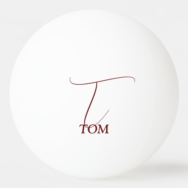 Burgundy Monogram Pingisboll (Framsidan)