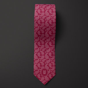 Burgundy Monokrome Monogram Paisley Slips