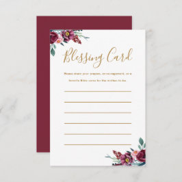 Burgundy Mor blanka kort Prayers Note Card