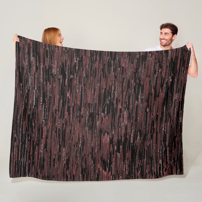 Burgundy mosaic stil med grov bakgrund fleecefilt (På plats)