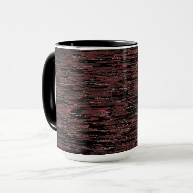 Burgundy mosaic stil med grov bakgrund mugg (Framsida vänster)