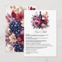 Burgundy, Navy & Blush Vinprovning Gästinformation