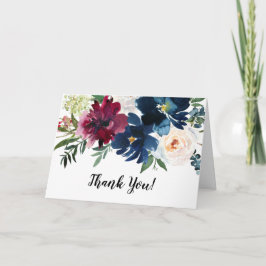 Burgundy Navy Flowers Baby Shower Tack