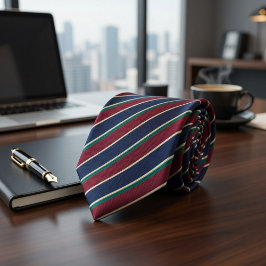 Burgundy Navy Green Classic Striped Slips