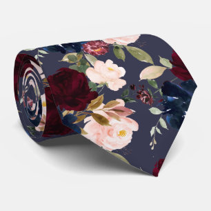 Burgundy Navy Watercolor Flowers DIY Bckgrand Slips