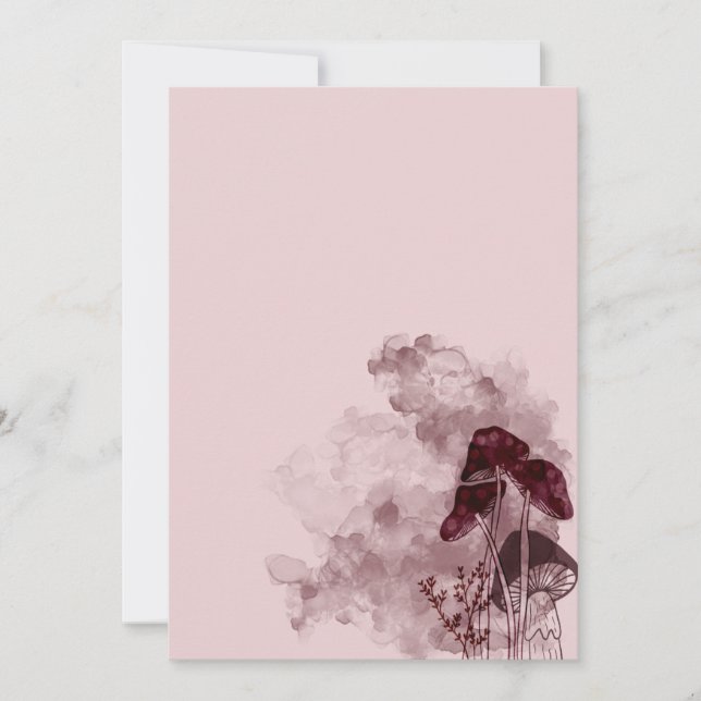 Burgundy Neon Svampar Spara Datumet (Framsida)