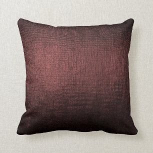 Burgundy Noir Black Glam Brush Metallic Pillow Kudde