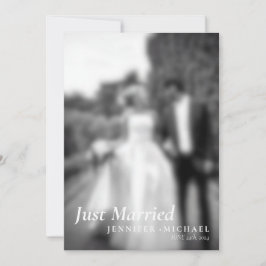 Burgundy Ny gifta Elegant Simple Bröllop Photo Inbjudningar