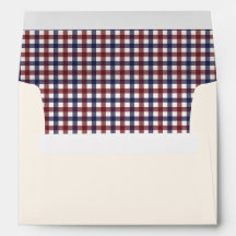 Burgundy och blå Gingham