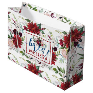 Burgundy och blåa blommor mönster