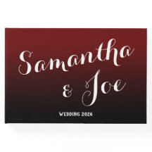 Burgundy och Black Ombre Bröllop