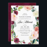 Burgundy och  Blommigt utandningsfall Pub Mitzvah Inbjudningar<br><div class="desc">Inbjudan familj och vänner till ditt evenemang med inbjudan till blommigt pub mitzvah. Den har vattenfärgad blommigt och krans av brinnande, , elfenben och orange, ro, morsa och andra blommor med bladaccent. Denna inbjudan till blommigt är perfekt för hösten eller pub mitzvahs. Anpassa genom att lägga till information om namn,...</div>