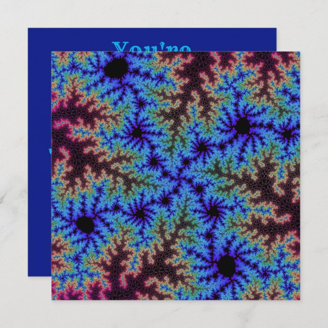 Burgundy och Blue Speckle Inbjudningar (Fram/baksida)