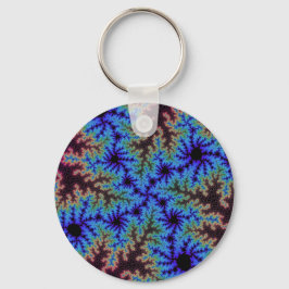 Burgundy och Blue Speckle Nyckelring