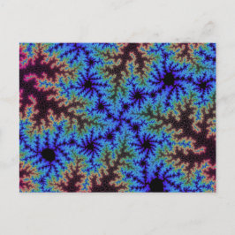 Burgundy och Blue Speckle Vykort