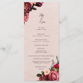 Burgundy och Blush Flat Program