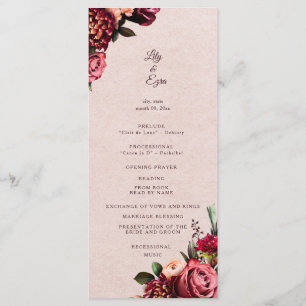 Burgundy och Blush Flat Program