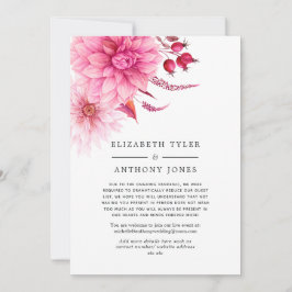 Burgundy och Blush Höst Fall Reducerad Gästlista Meddelande