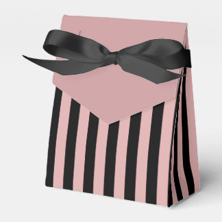 Burgundy och blush-ränder favor-box presentaskar