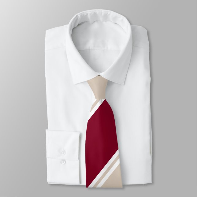 Burgundy och Champagne-Färgad Regimental Rand Slips (Bunden)