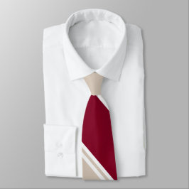 Burgundy och Champagne-Färgat Diagonal-Görat Slips