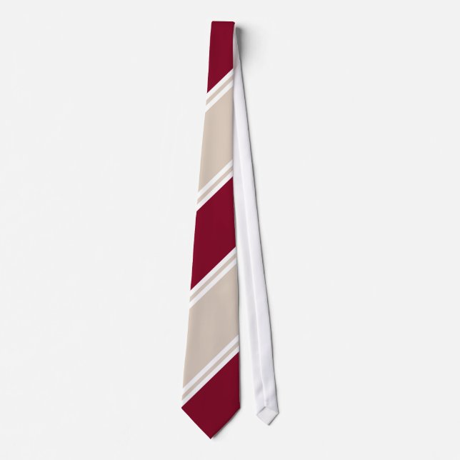 Burgundy och Champagne-Färgat Slips (Framsida)