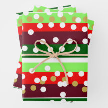 Burgundy och Emerald Gyllene Jul Polka Prickar