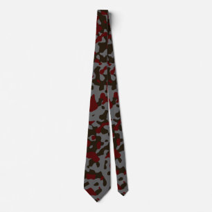 Burgundy och Grått Camouflage i Brown Slips