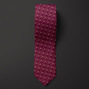Burgundy och Guld Football Helmet Slips