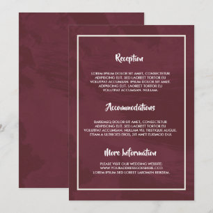 Burgundy och Guld Glitter Pocket Inbjudningar