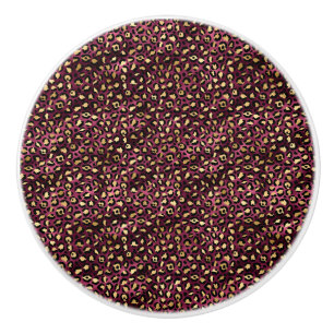 Burgundy och Guld Leopard Serie Design 1 Knopp
