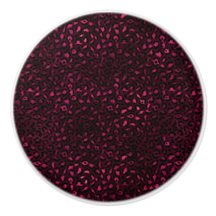Burgundy och Guld Leopard Serie Design 3 Knopp