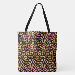 Burgundy och Guld Leopard Series Design 2 Tygkasse