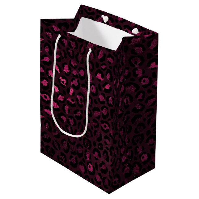 Burgundy och Guld Leopard Series Design 3 (Framsidan Vinklad)