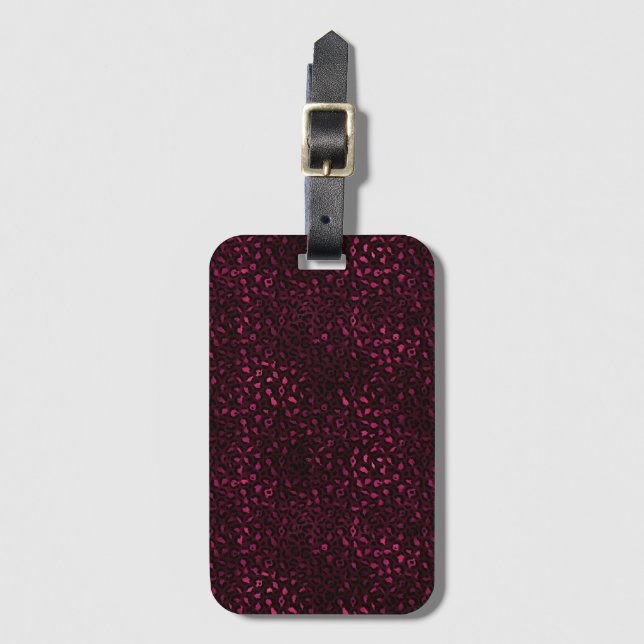 Burgundy och Guld Leopard Series Design 3 Bagagebricka (Framsida vertikal)